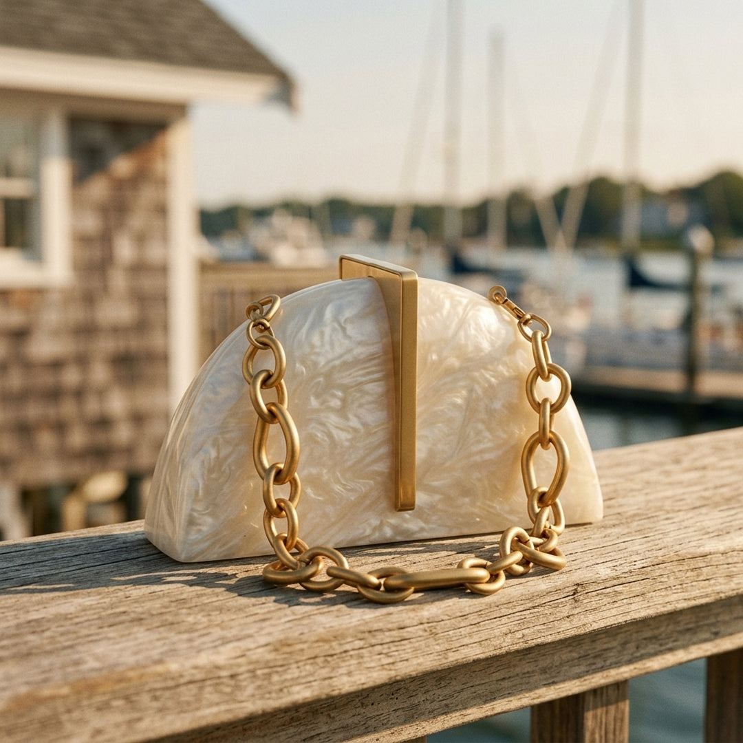 Anaïs Half-Moon Clutch