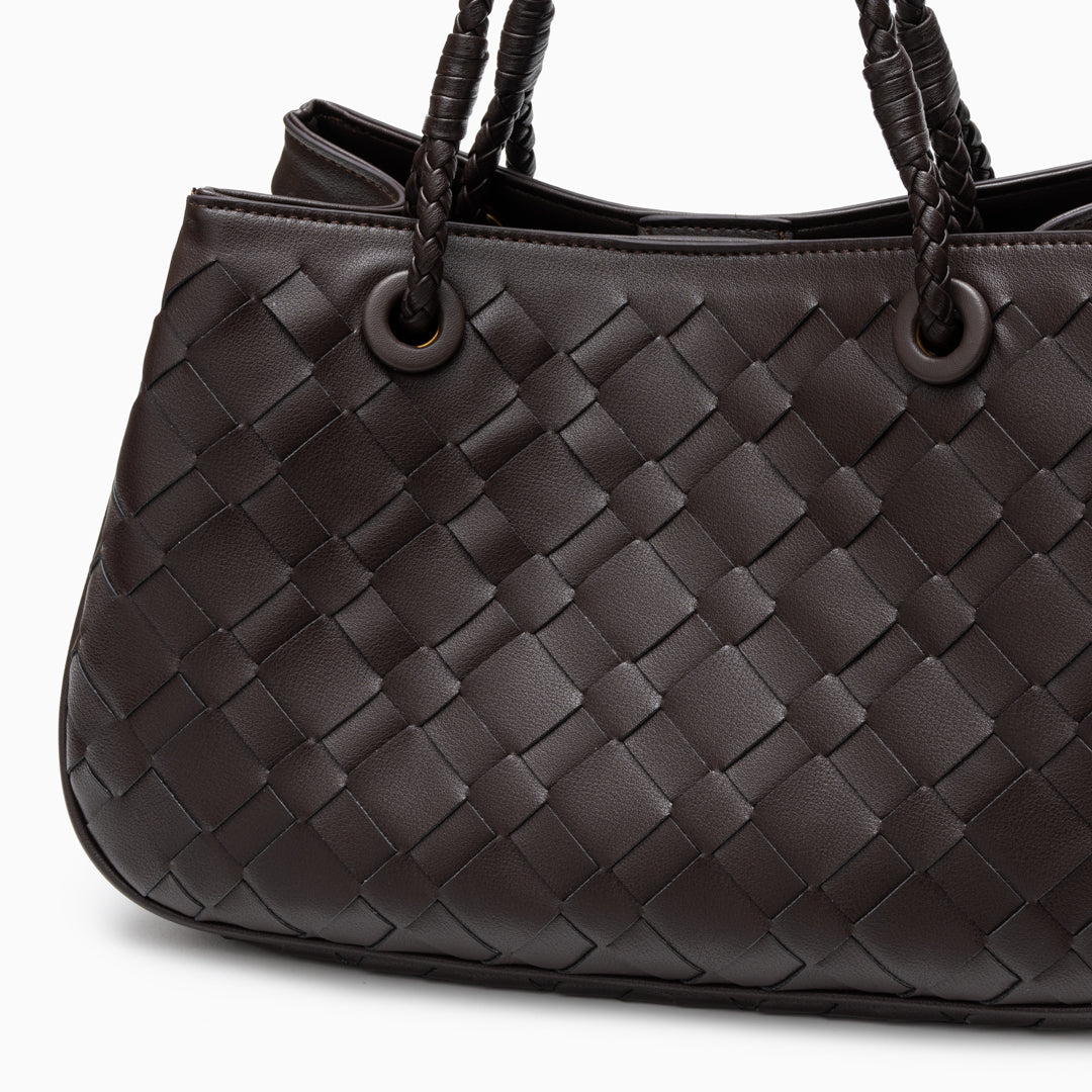 Noire Weave Shoulder Bag