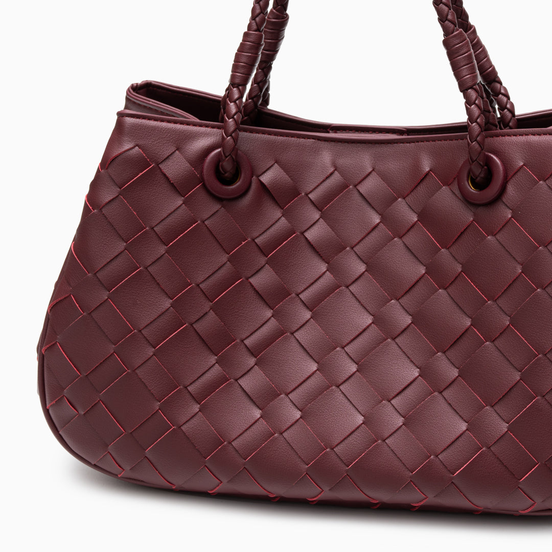 Noire Weave Shoulder Bag
