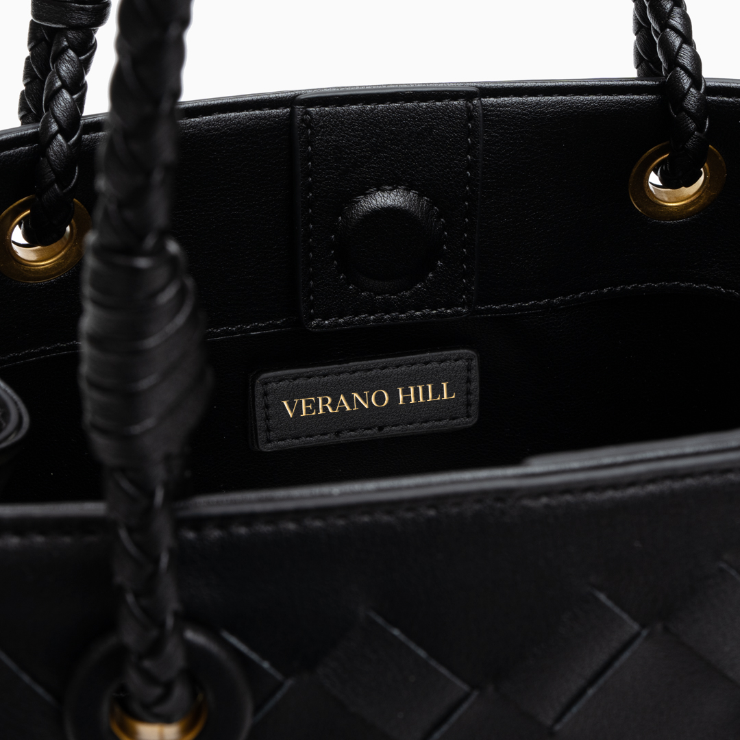 Noire Weave Shoulder Bag