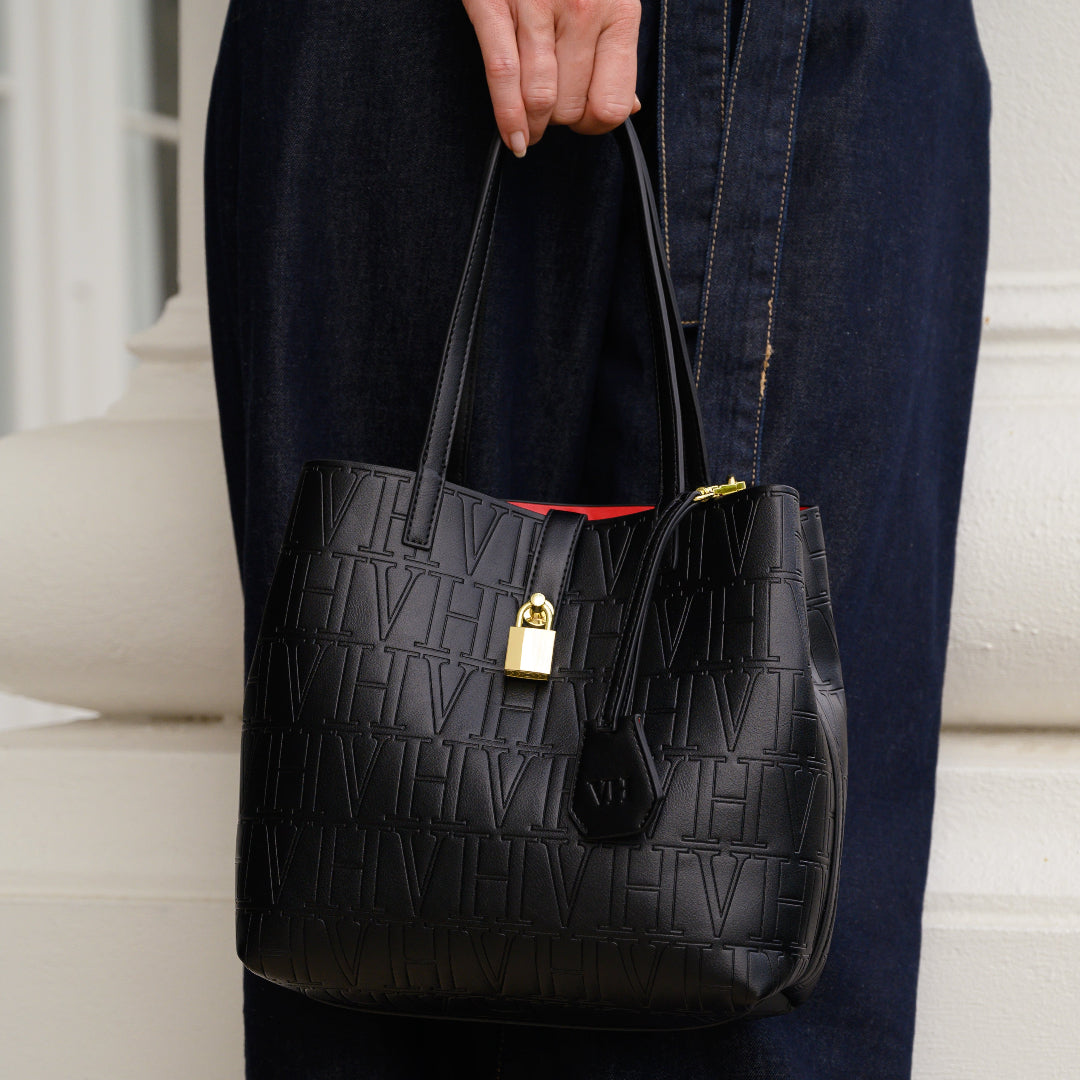 VH Embossed Shoulder Bag