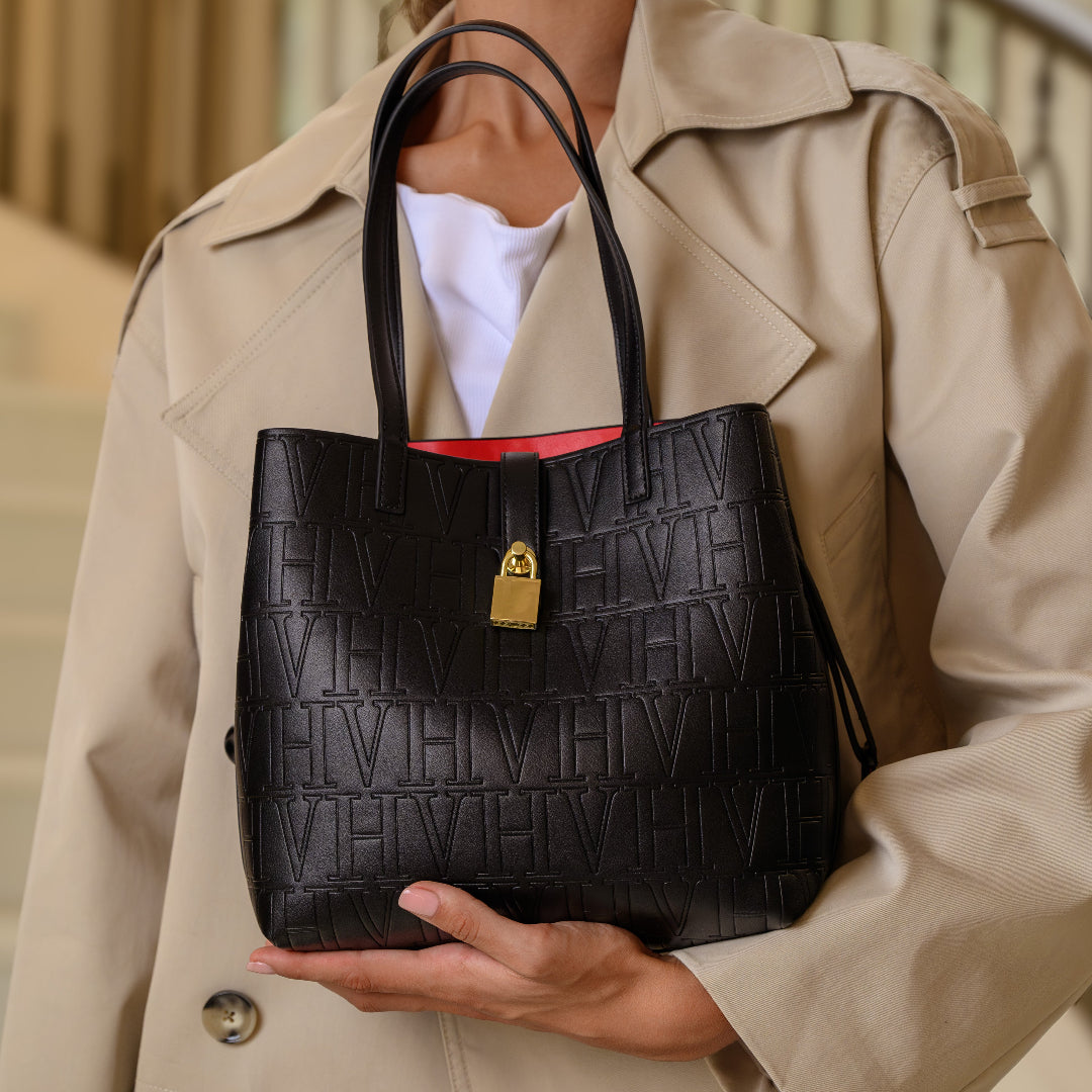 VH Embossed Shoulder Bag