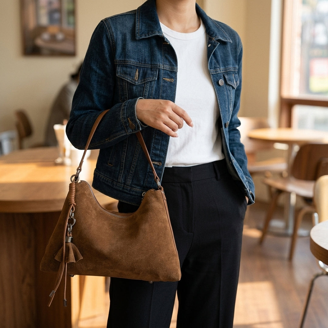 Daphne Suede Shoulder Bag