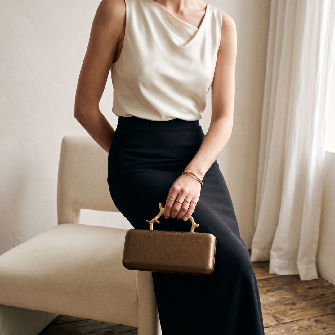 Delphine Box Clutch