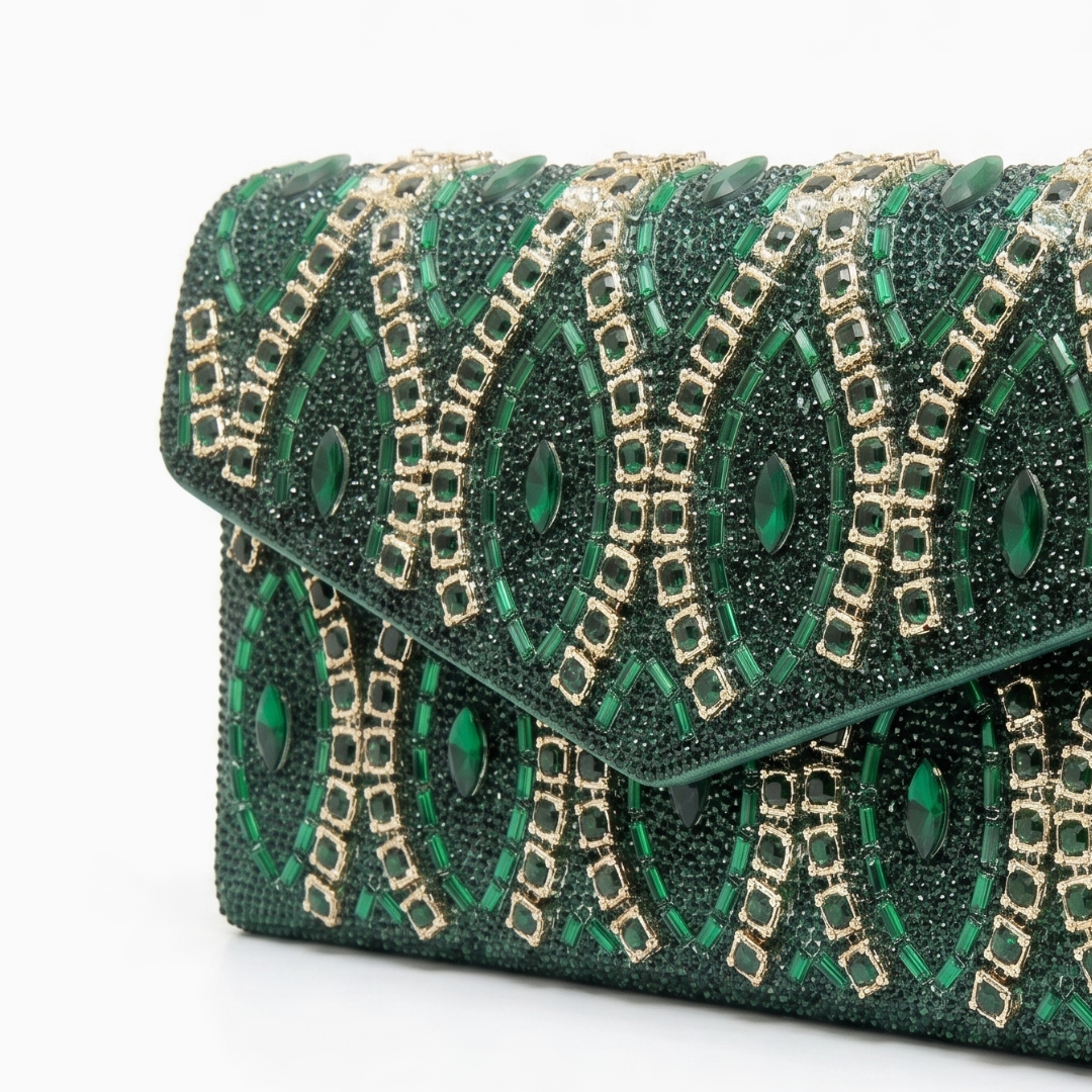 Emerald Deco Clutch