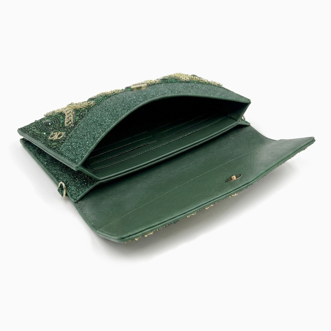 Emerald Deco Clutch