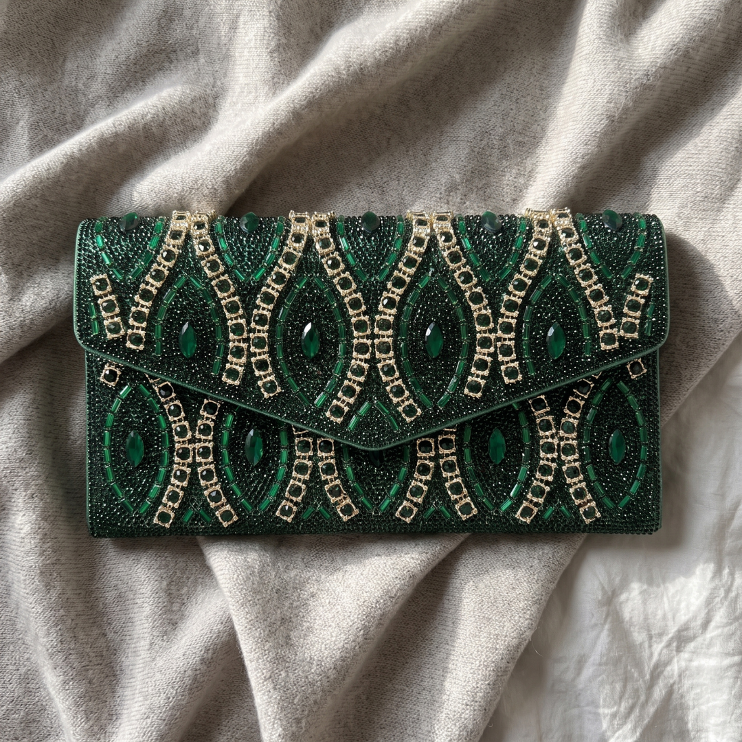 Emerald Deco Clutch