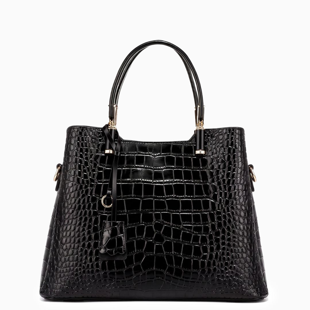 Farah Croc-Embossed Crossbody