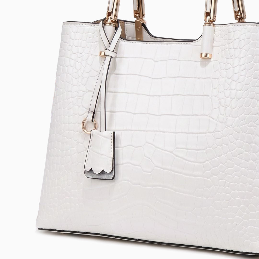 Farah Croc-Embossed Crossbody