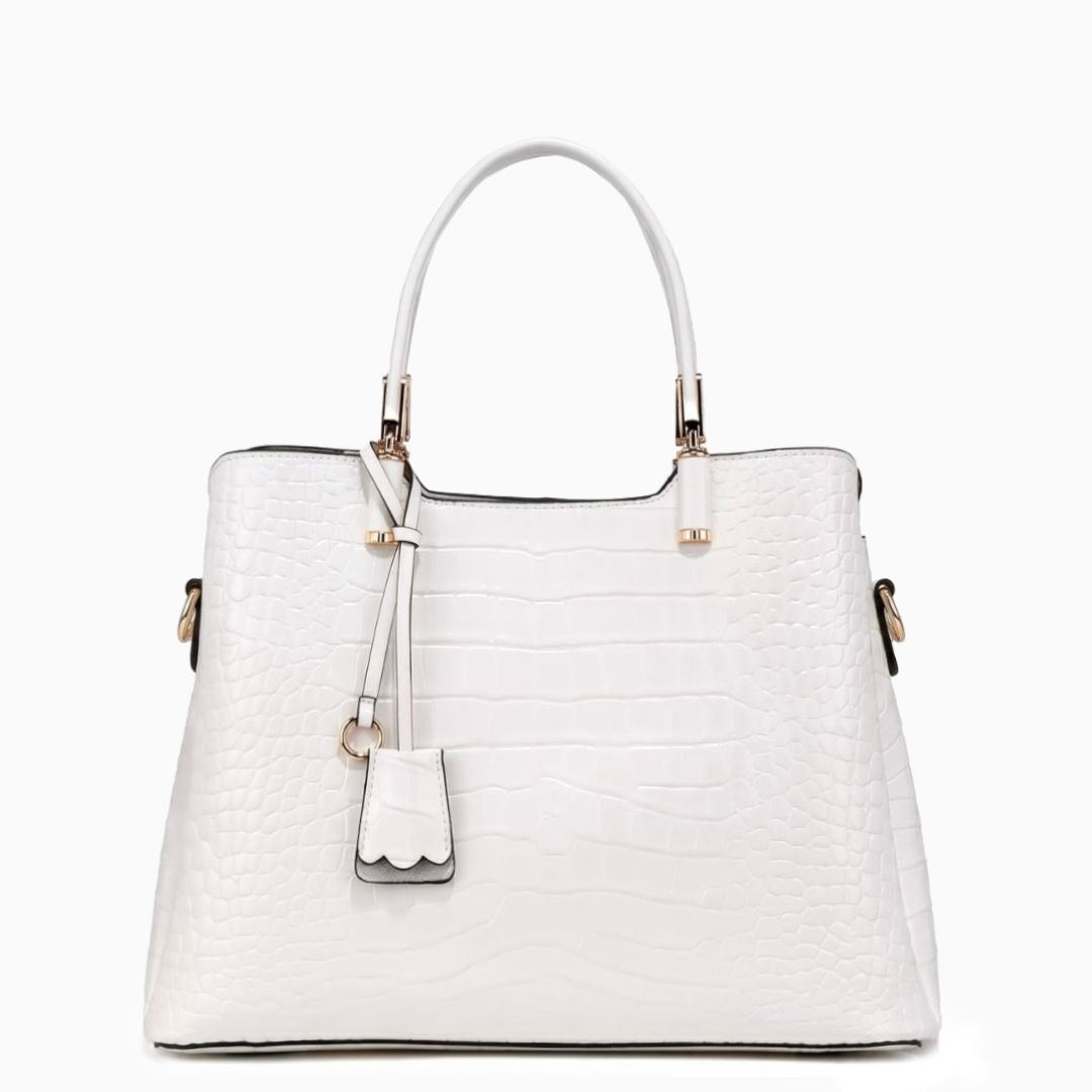 Farah Croc-Embossed Crossbody