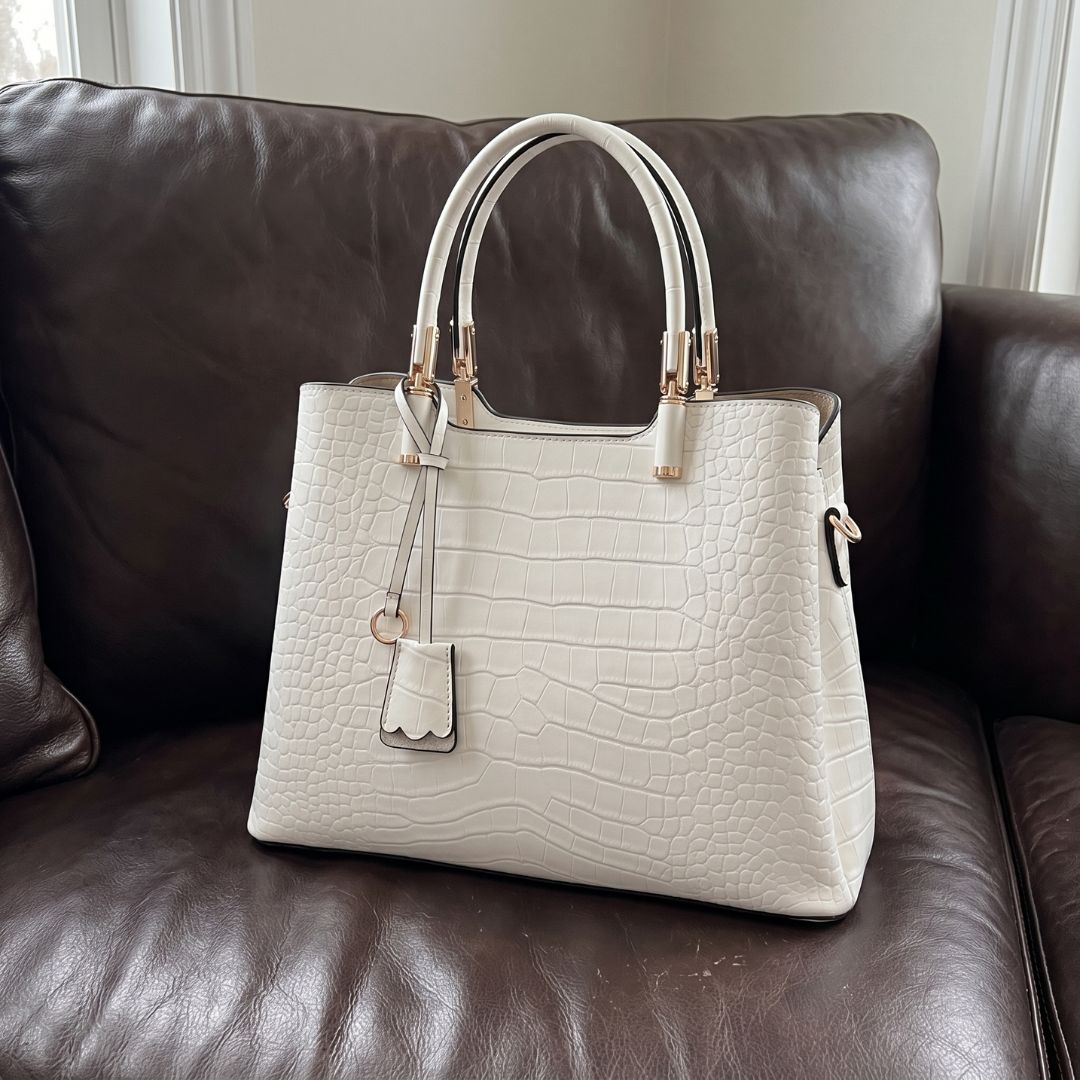 Farah Croc-Embossed Crossbody
