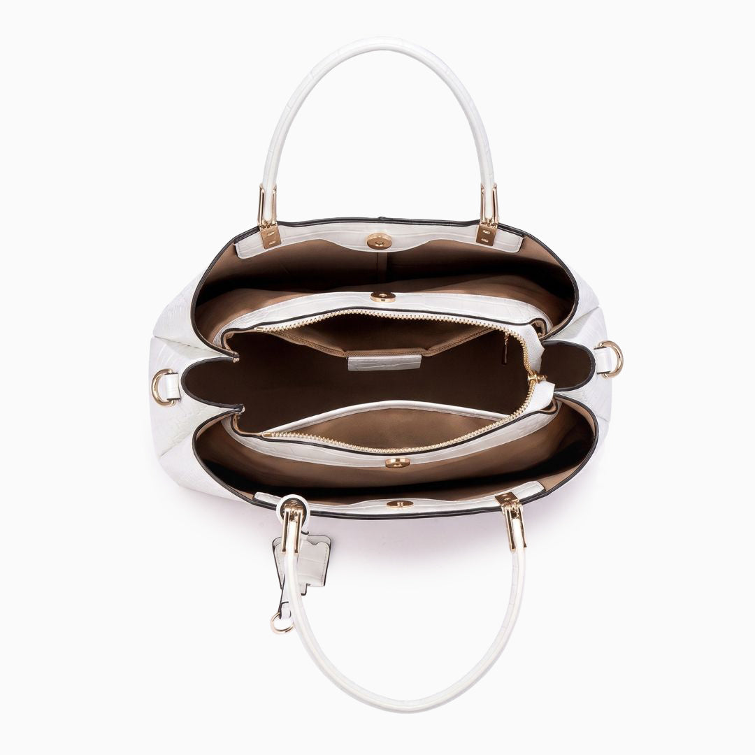 Farah Croc-Embossed Crossbody