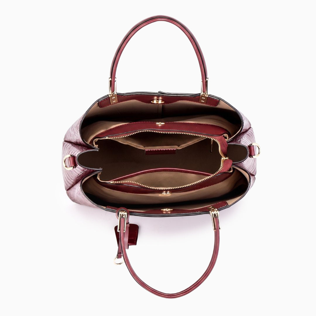 Farah Croc-Embossed Crossbody