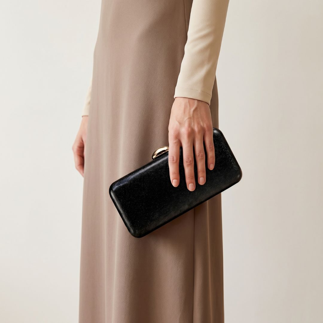 Kyline Metallic Box Clutch