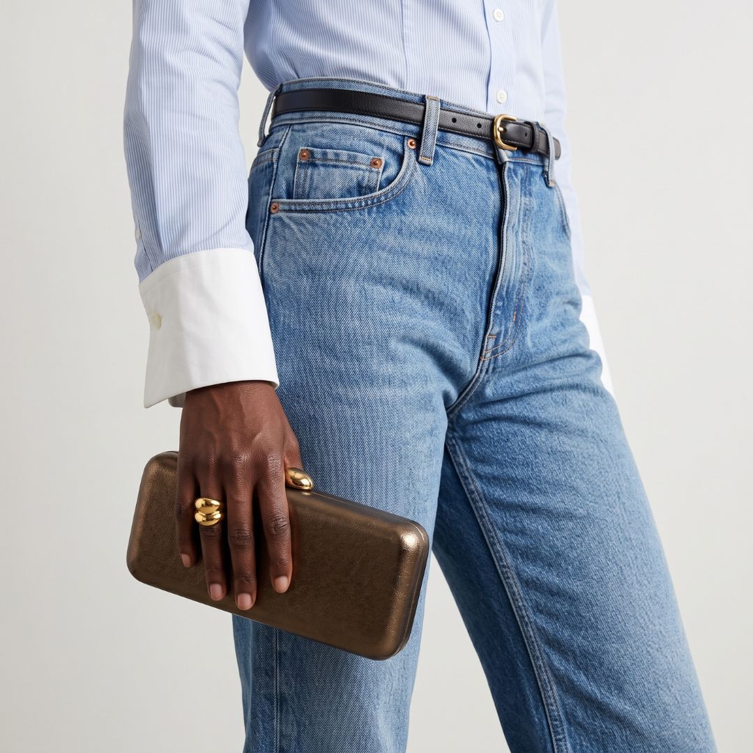 Kyline Metallic Box Clutch