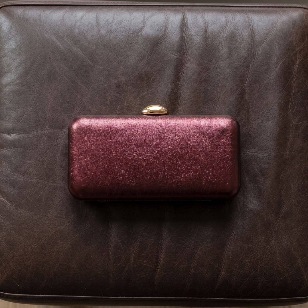 Kyline Metallic Box Clutch