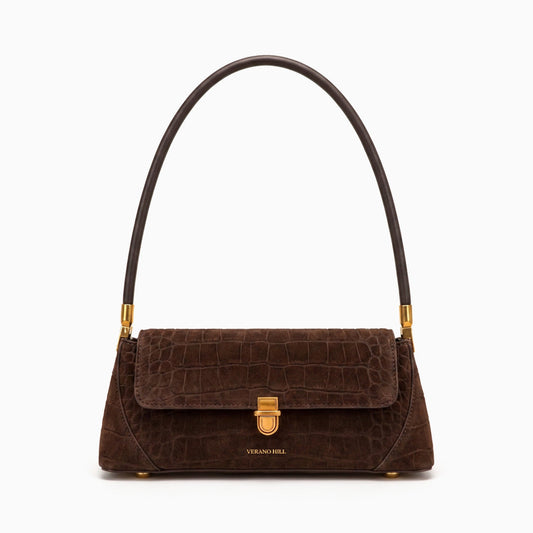 Parisienne Croco Shoulder Bag