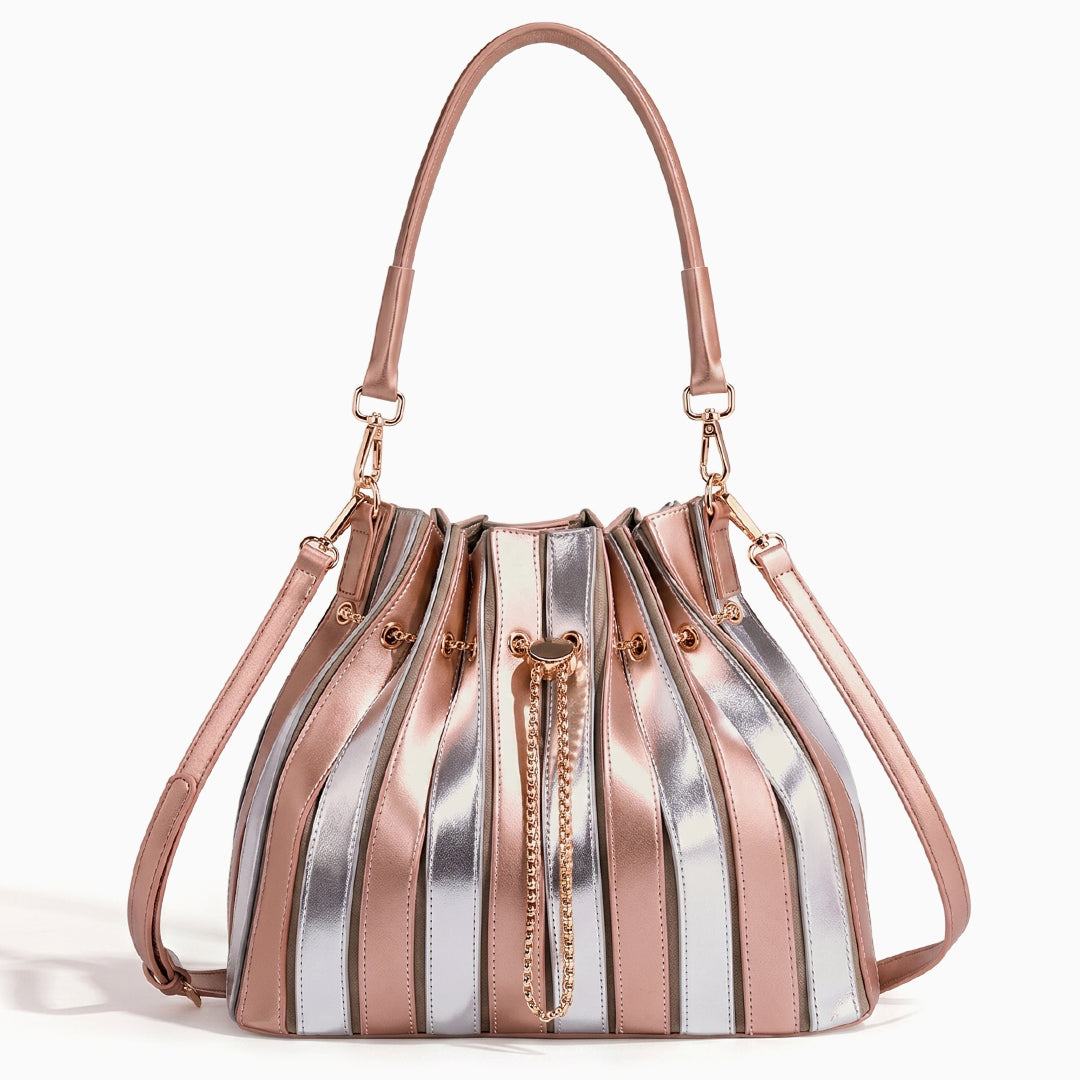 Stella Pleated Drawstring Handbag