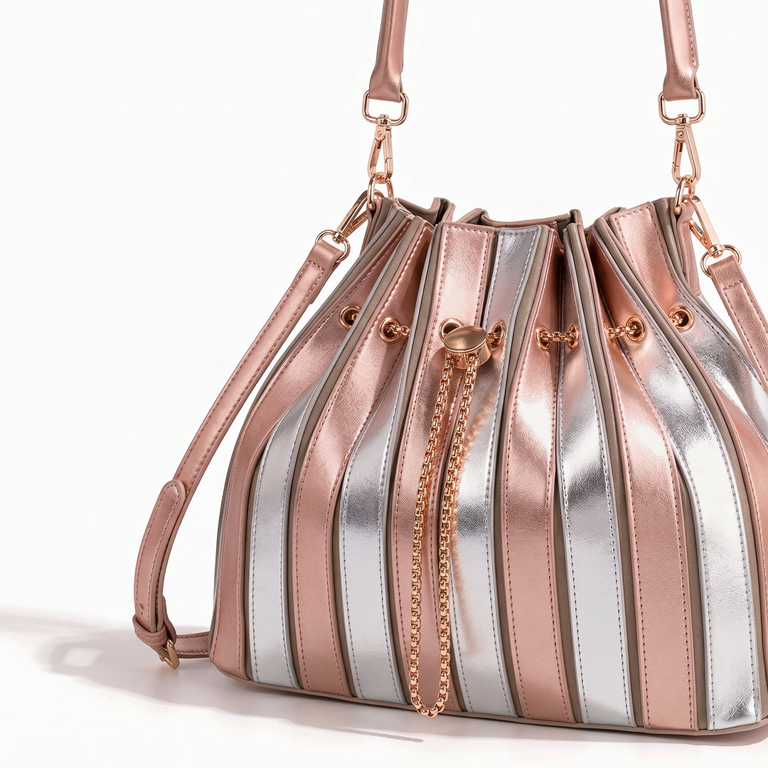 Stella Pleated Drawstring Handbag