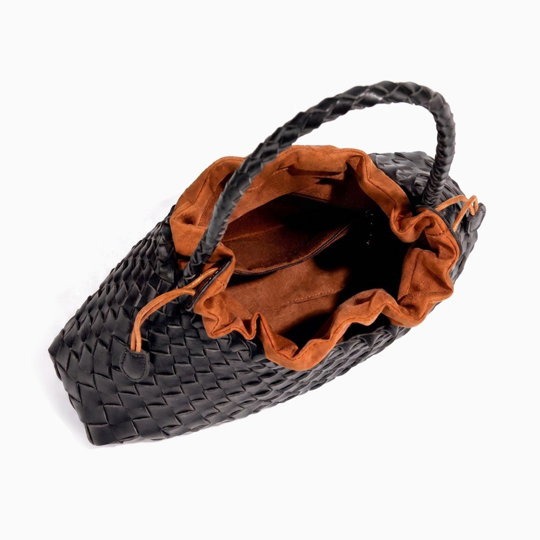 Tessa Woven Drawstring Shoulder Bag
