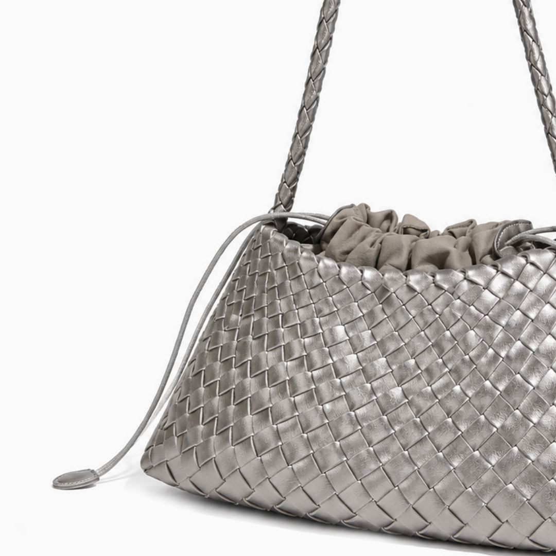 Tessa Woven Drawstring Shoulder Bag