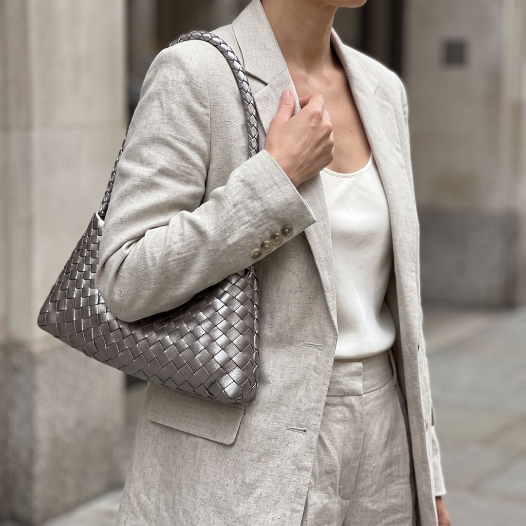 Tessa Woven Drawstring Shoulder Bag
