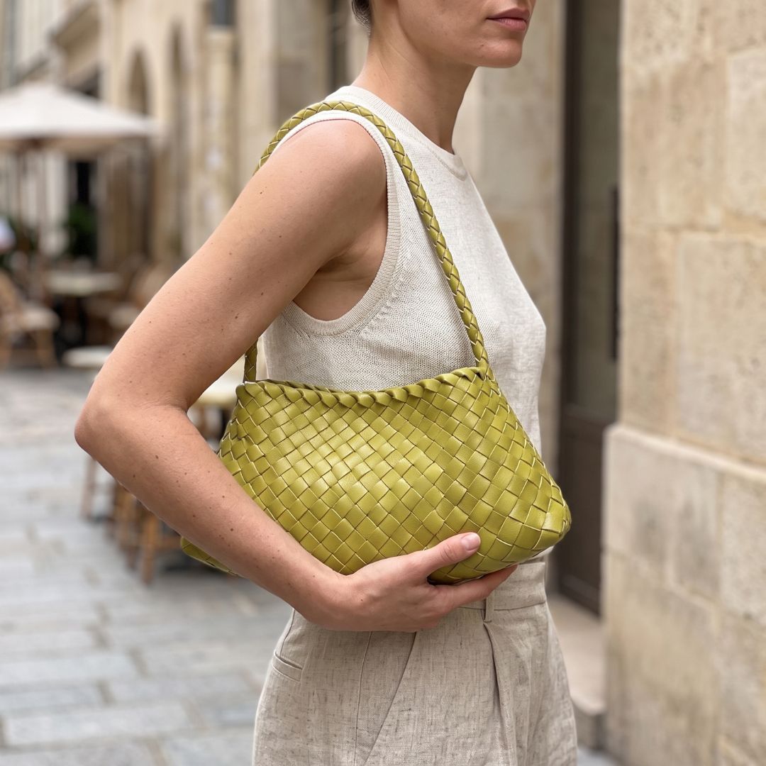 Tessa Woven Drawstring Shoulder Bag